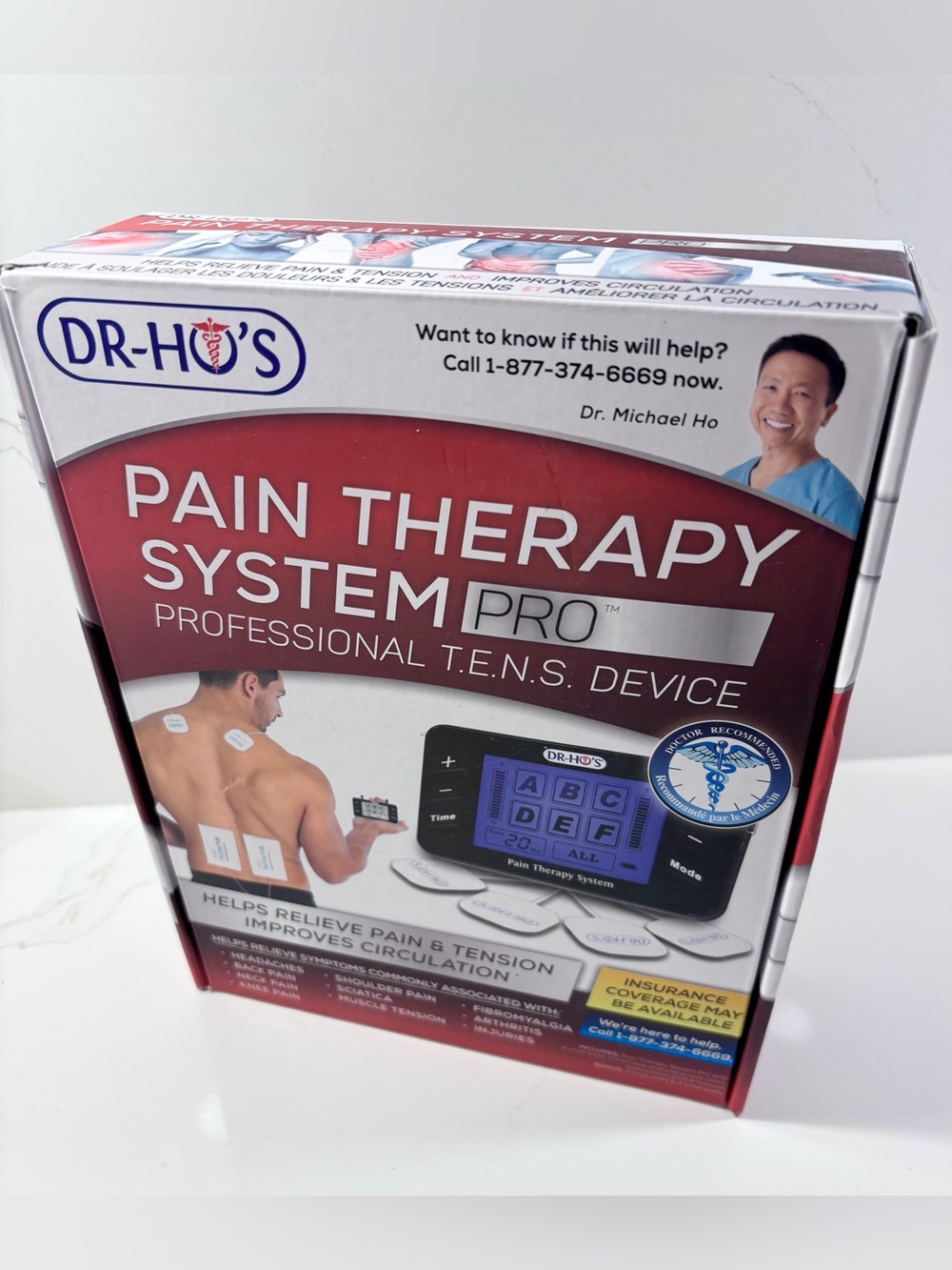 Dr-Ho's PTS-IV 4-Pad Pain Therapy System PRO Professional TENS Body Relief Kit.